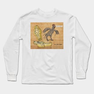 Tut-Egg-Amun - Tutankhamun mummy chicken pun by Greek Myth Comix Long Sleeve T-Shirt